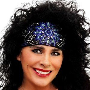 Rhinestone Headband/El Blue Flower/ Polly Pony